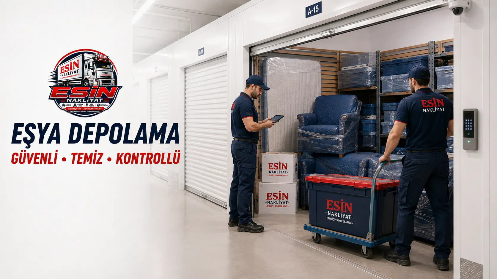 Esin Nakliyat — Eşya depolama, güvenli temiz kontrollü