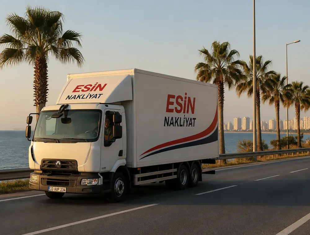 Bozyazı bölgesinde Esin Nakliyat aracı