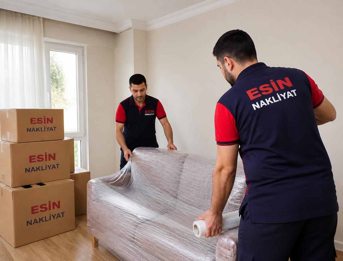 Toroslar bölgesinde Esin Nakliyat aracı